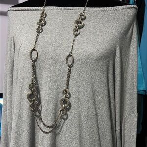 Premier Designs Silver-Toned Circle Link Charm Necklace